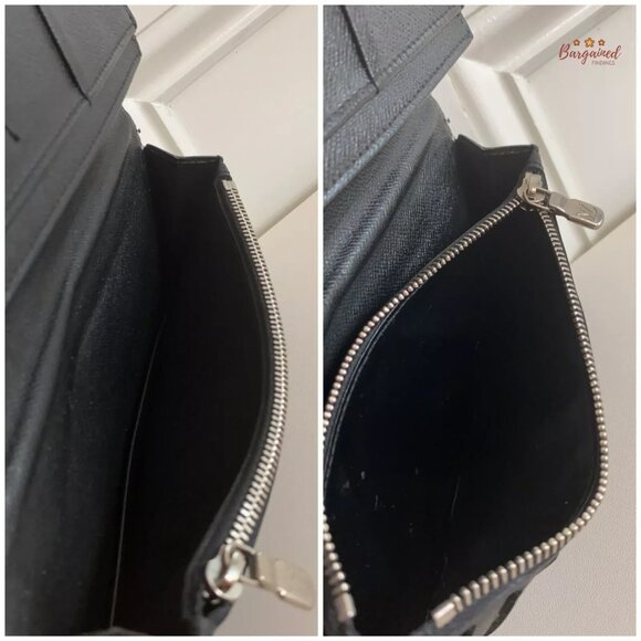 Authentic Louis Vuitton Damier Graphite Coated Canvas Leather Brazza Wallet 2012 - Picture 10 of 14